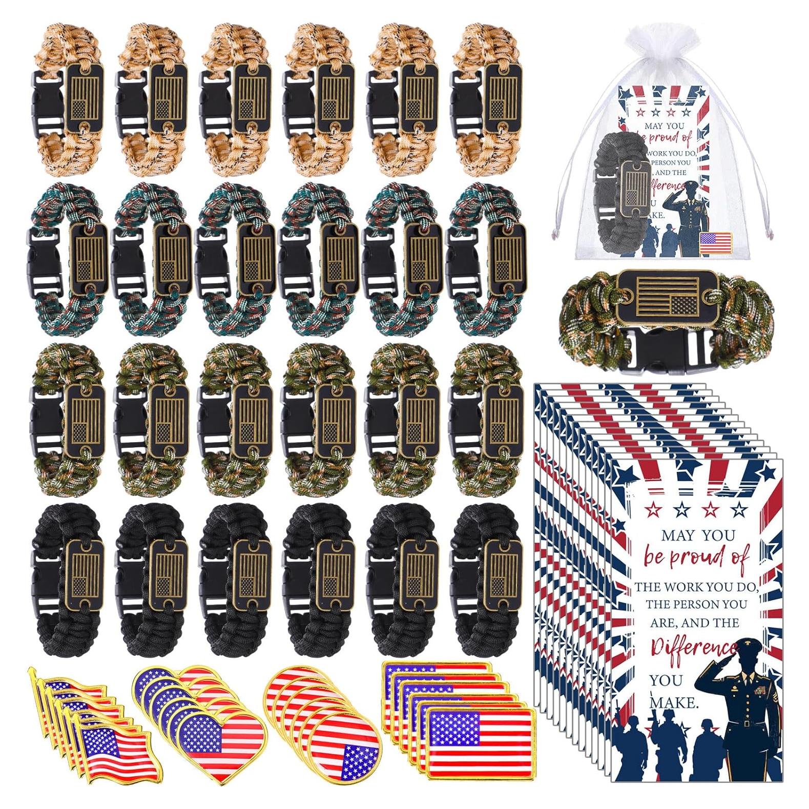 Set de Regalos Patrióticos para Veteranos - 96 Pcs Liliaafar