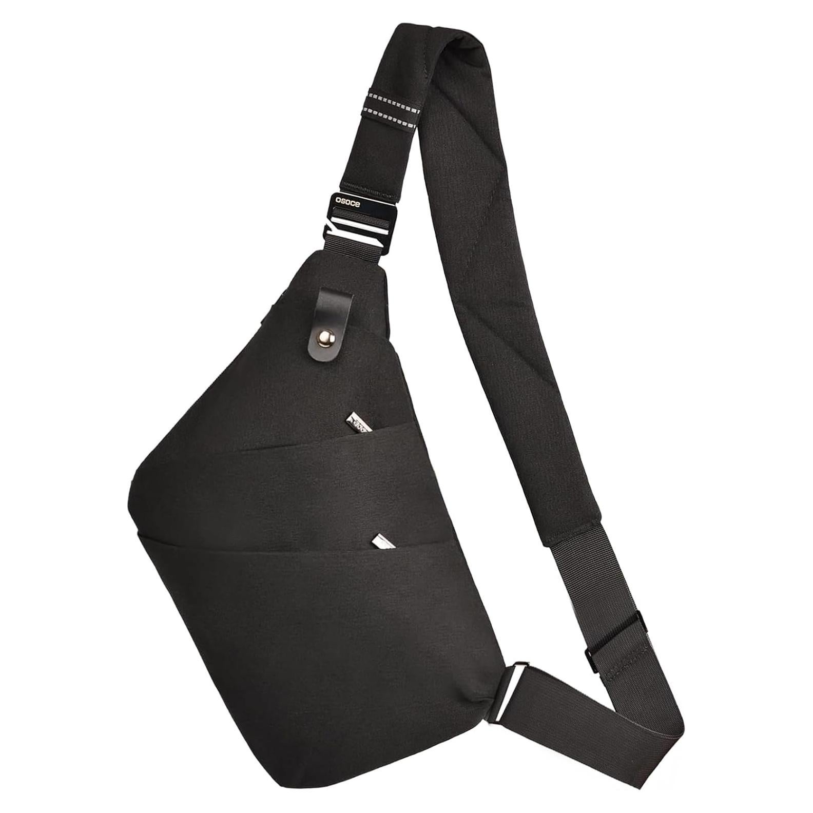 Bolsa Cruzada Antirrobo OSOCE 1.0L Negra para Viajes