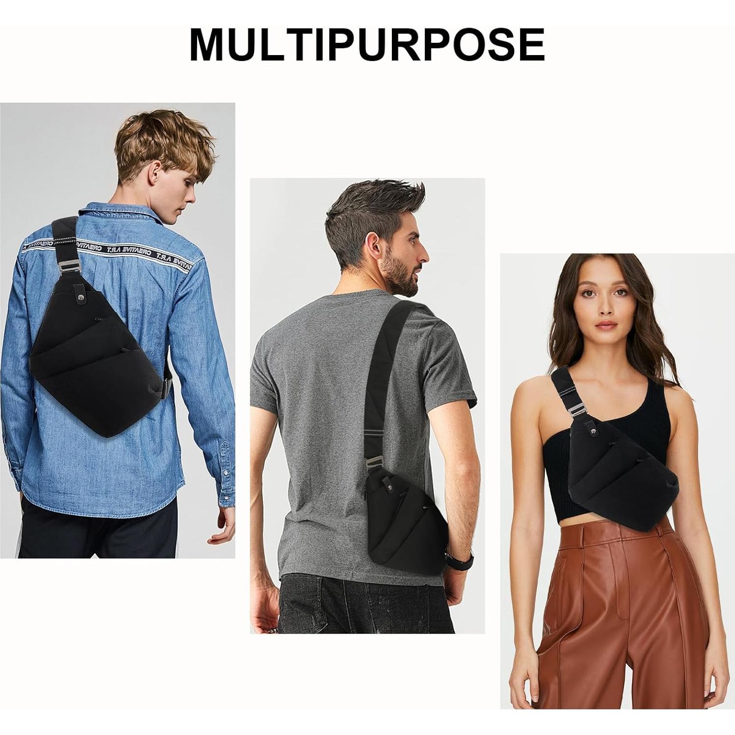 Bolsa Cruzada Antirrobo OSOCE 1.0L Negra para Viajes