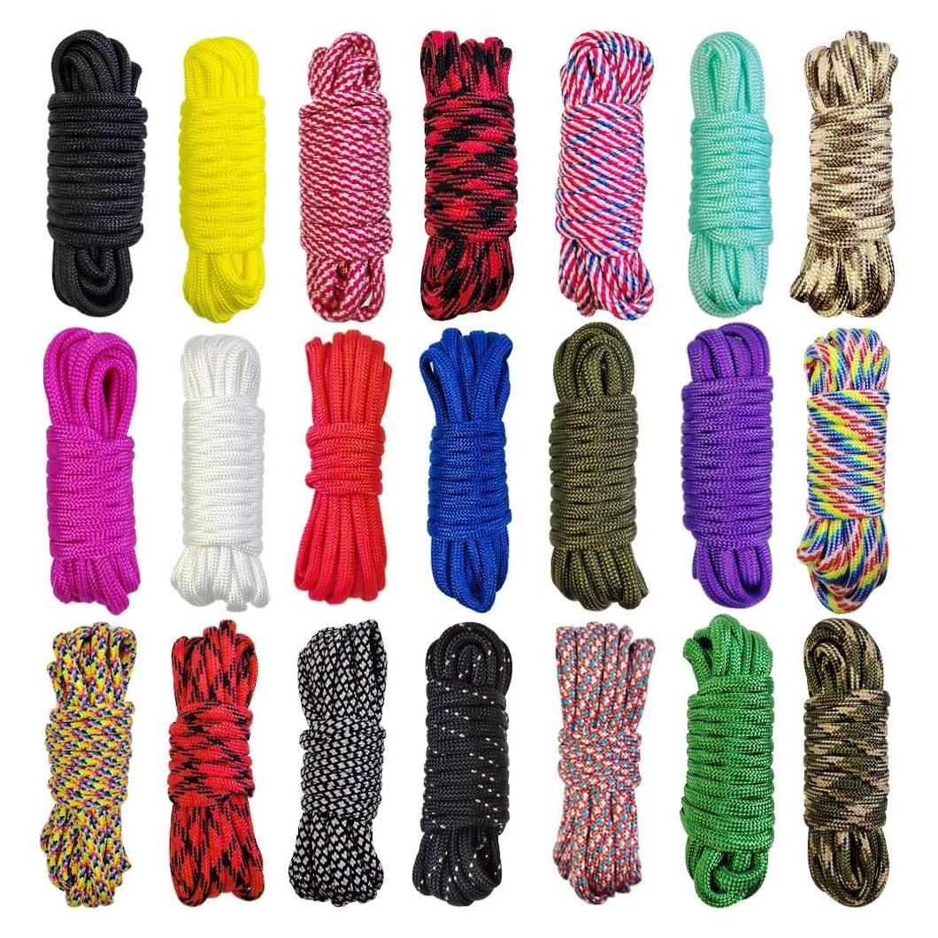 Kit de Cuerda de Paracaídas AOHO MOOON 21 Colores 3.05m 250kg