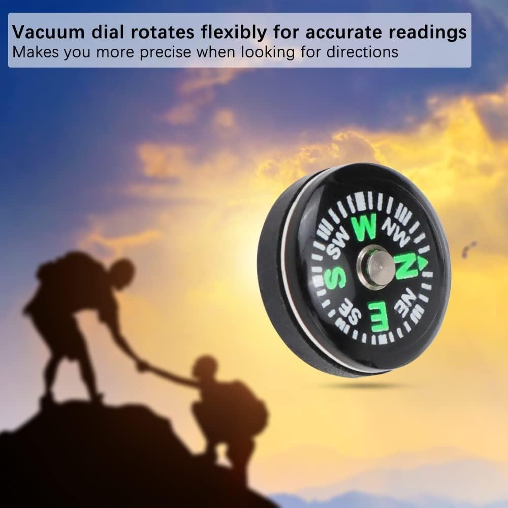 20 Piezas Brújula Mini de Supervivencia Qpower para Camping