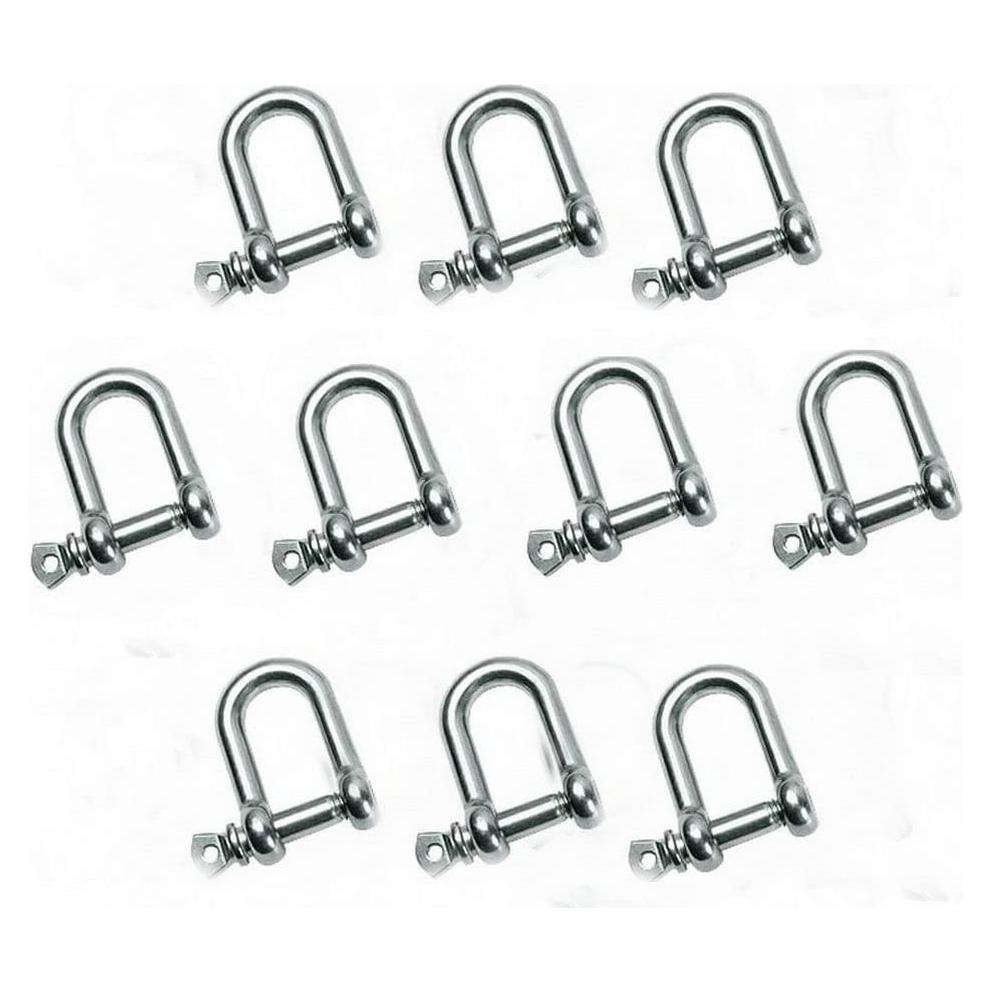 Grillete D Acero Inoxidable 316 Mini 4mm - 10 Piezas