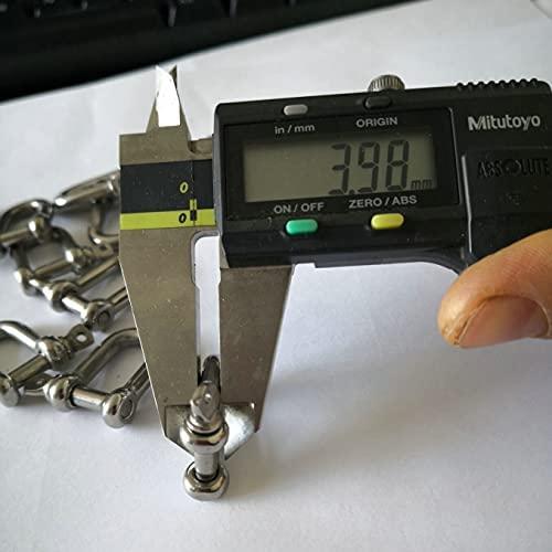 Grillete D Acero Inoxidable 316 Mini 4mm - 10 Piezas