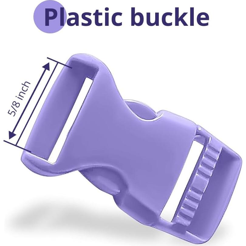 Hebillas de Paracord Violeta 16 mm - 4 Paquete de Plástico