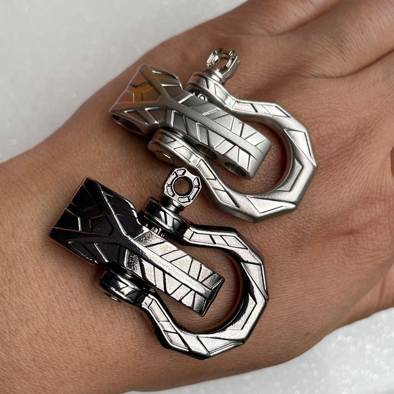 Set de 10 Grilletes de Metal Ajustables para Paracord - Negro