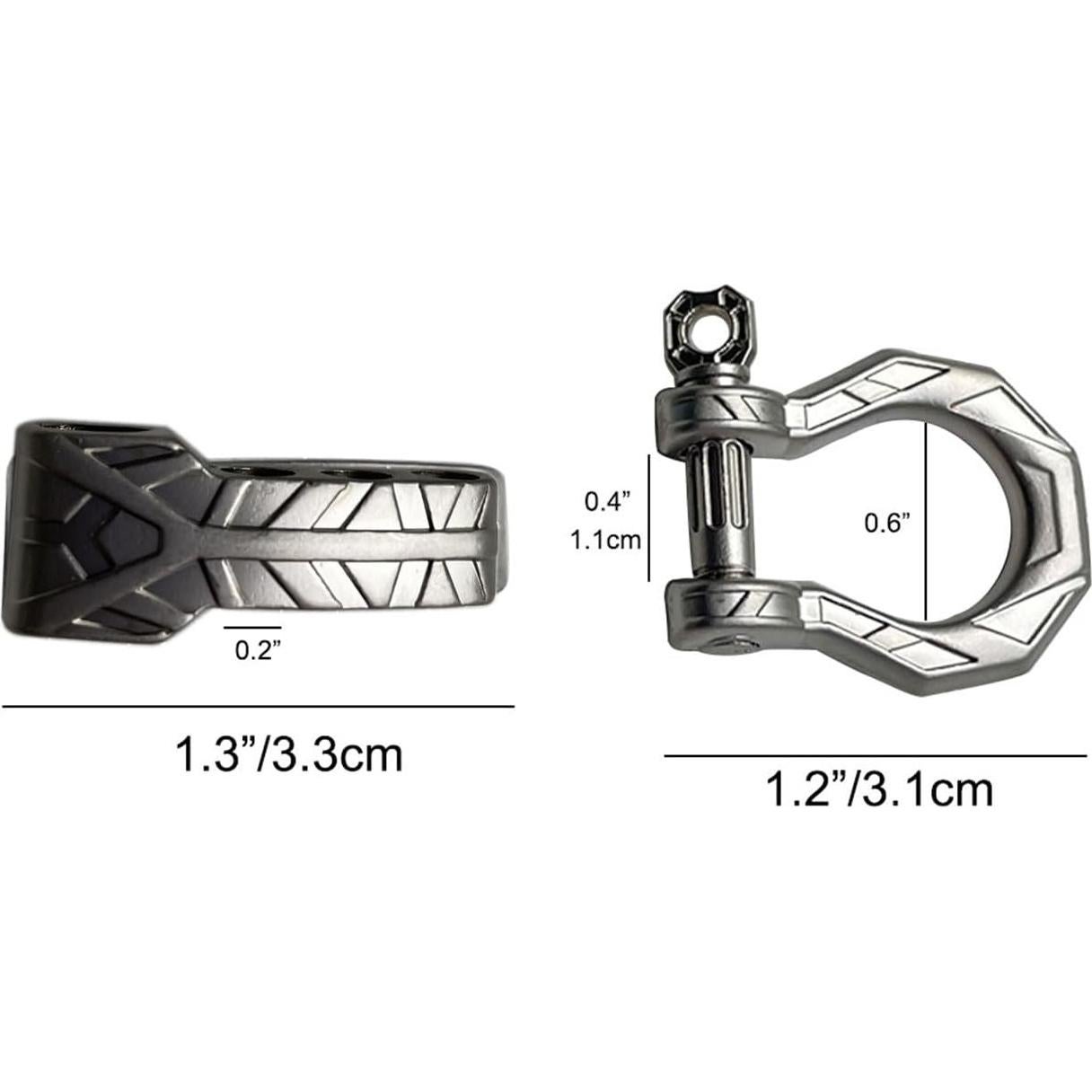 Set de 10 Grilletes de Metal Ajustables para Paracord - Negro
