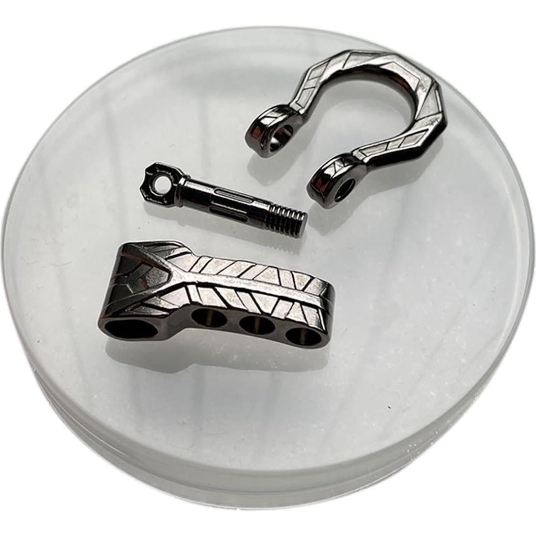 Set de 10 Grilletes de Metal Ajustables para Paracord - Negro