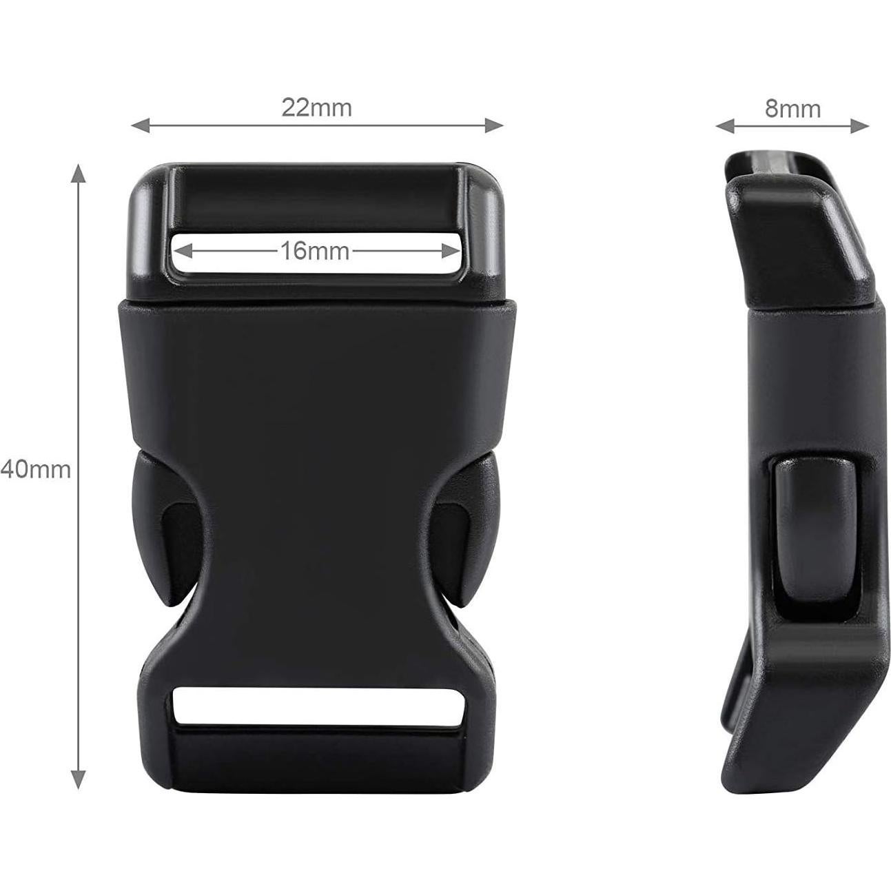 Hebillas de Liberación Lateral Plásticas JMAF 5/8" 40 Paquete