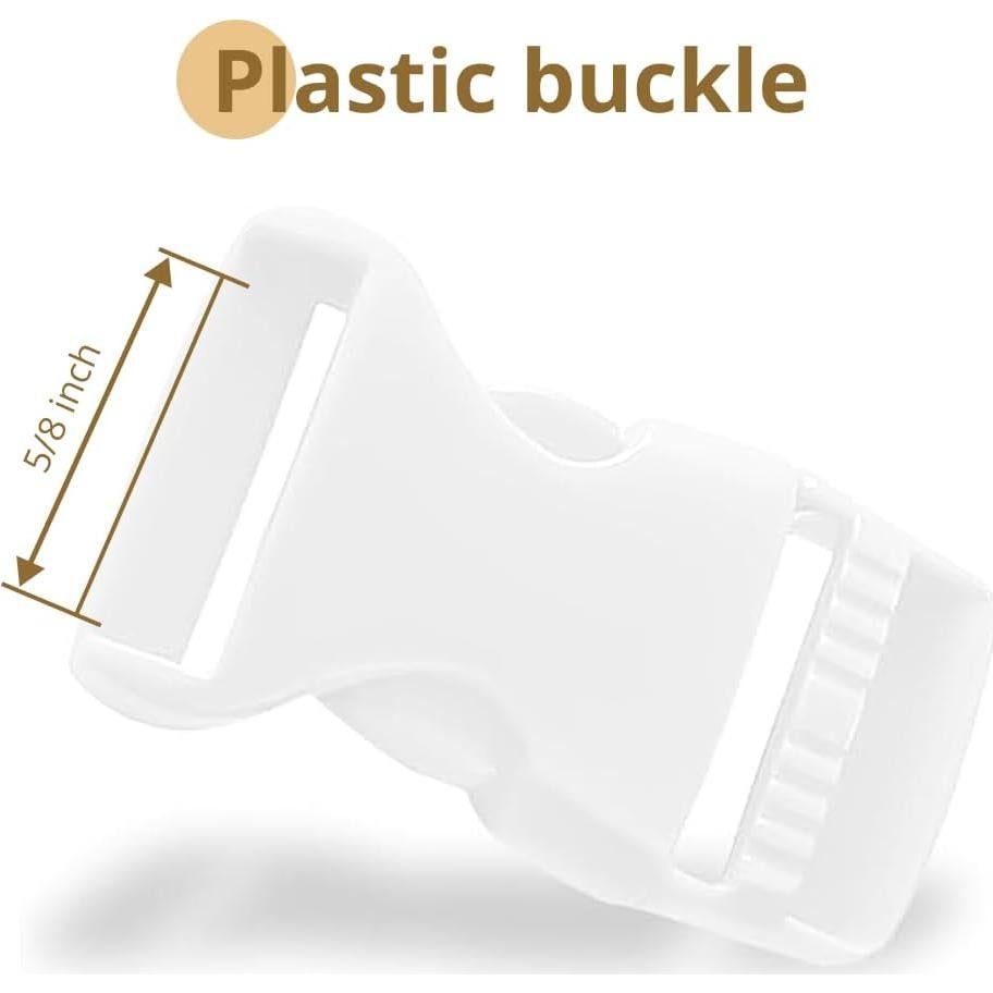 Hebillas de Paracord 16 mm Blancas - Paquete de 4 Clips de Plástico