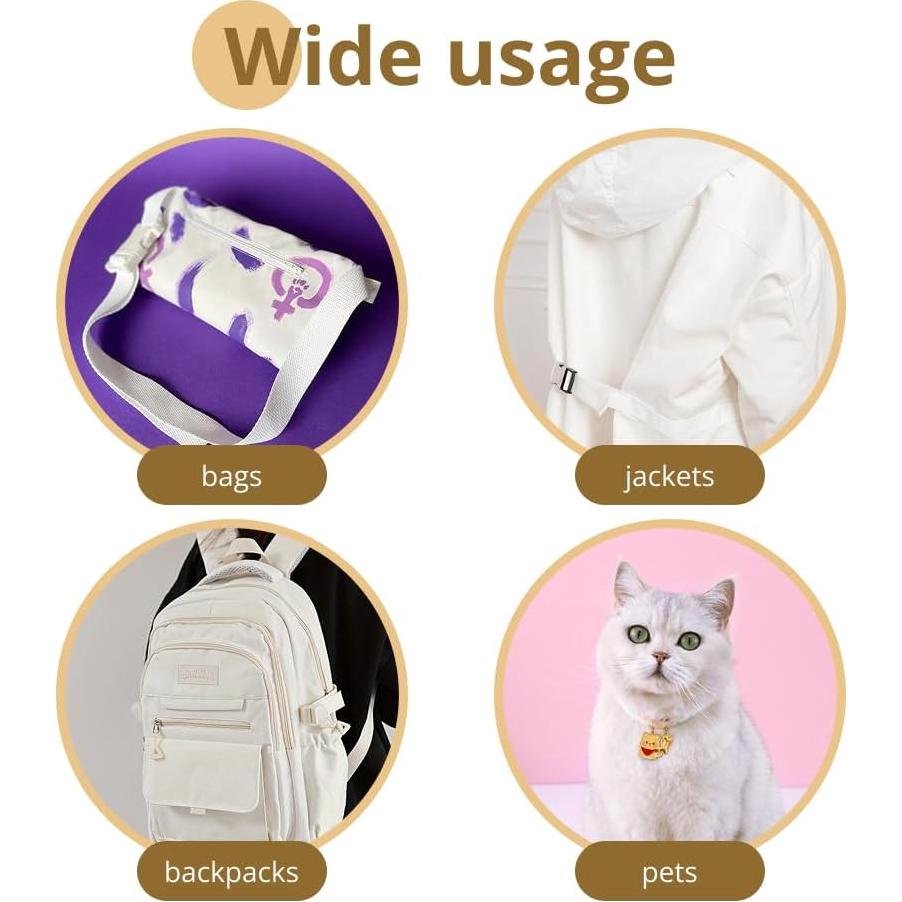 Hebillas de Paracord 16 mm Blancas - Paquete de 4 Clips de Plástico