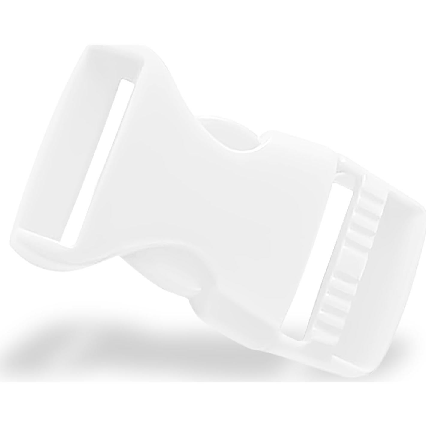 Hebillas de Paracord 16 mm Blancas - Paquete de 4 Clips de Plástico