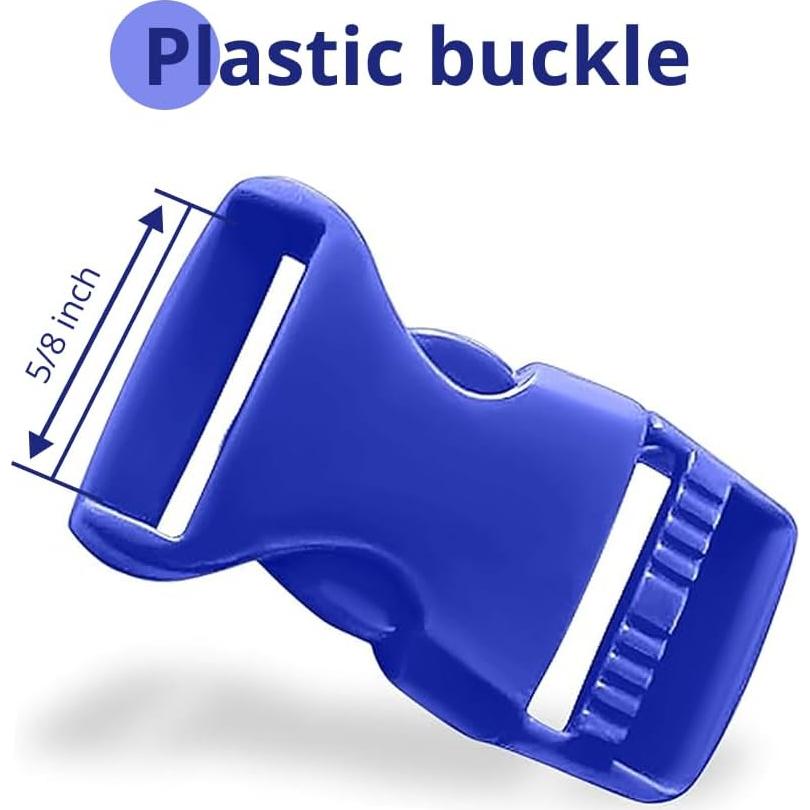 Hebillas de Paracord Azul Marino 16mm - 4 Paquete de Plástico