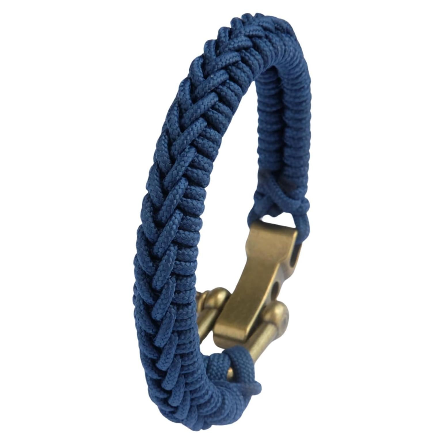 Pulsera de Paracord Minimalista Azul para Hombres - Ajustable
