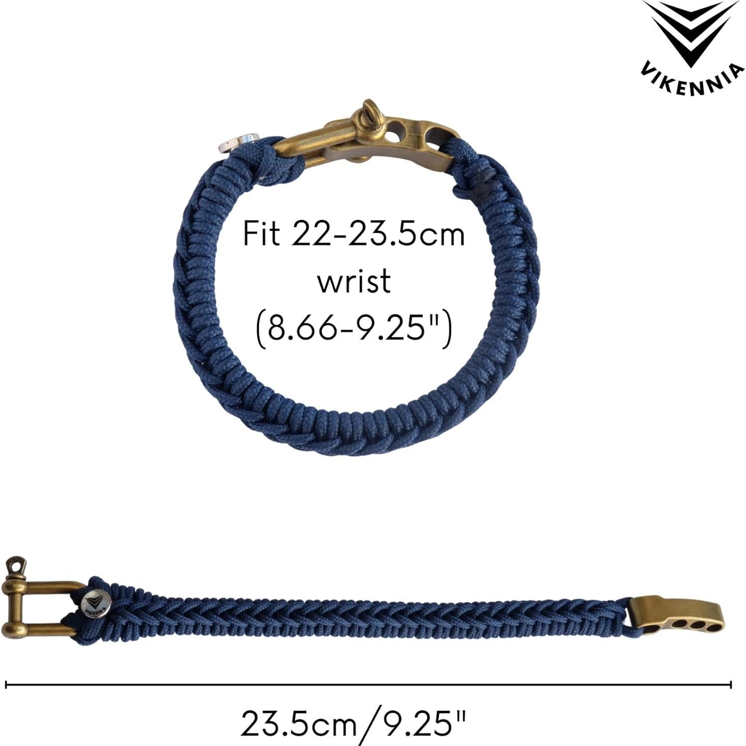 Pulsera de Paracord Minimalista Azul para Hombres - Ajustable