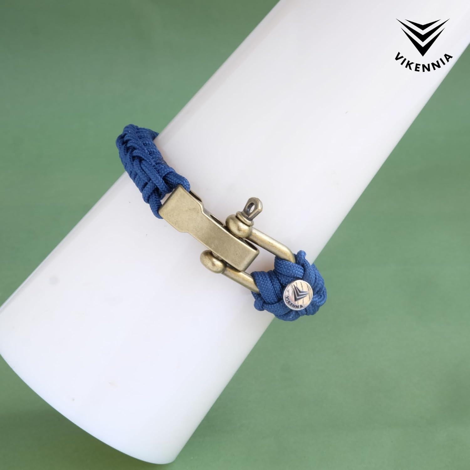 Pulsera de Paracord Minimalista Azul para Hombres - Ajustable