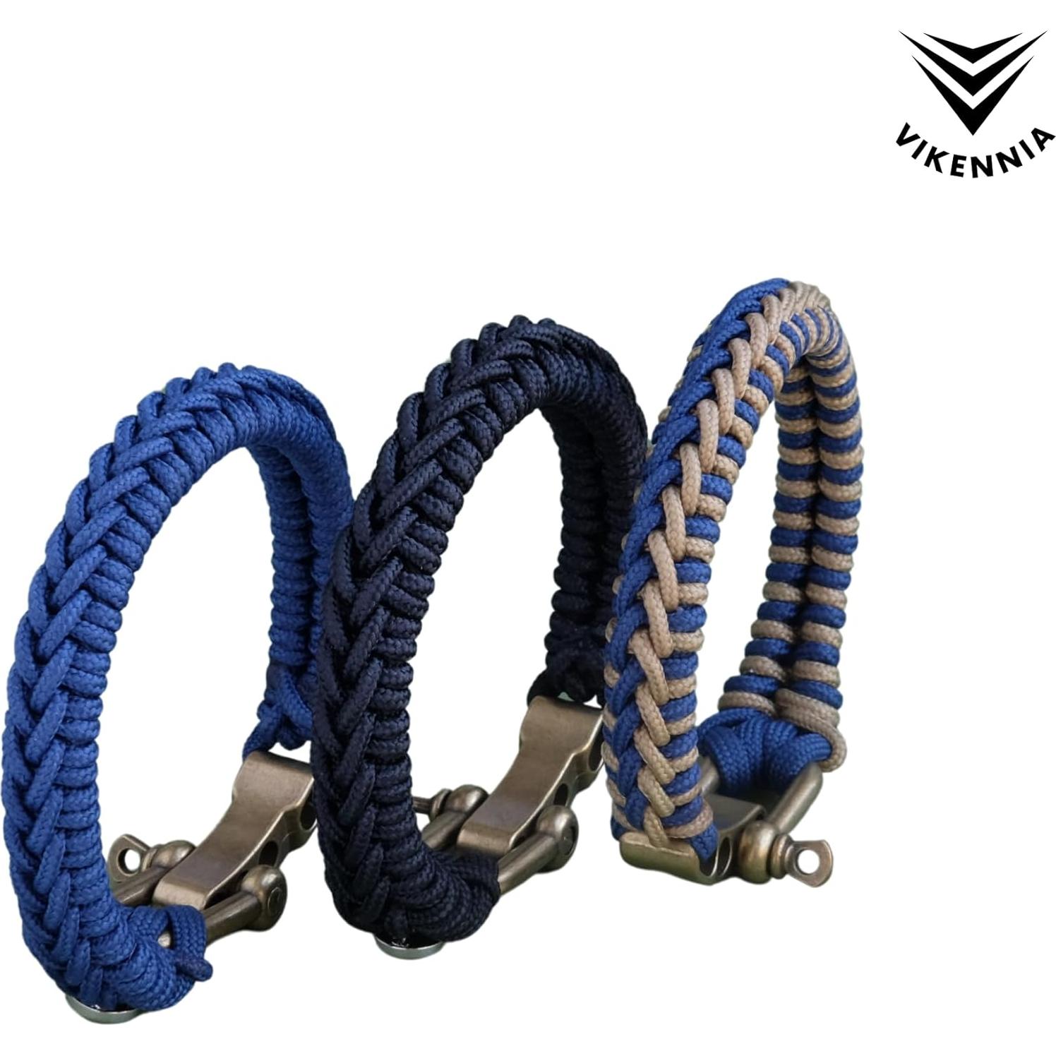 Pulsera de Paracord Minimalista Azul para Hombres - Ajustable