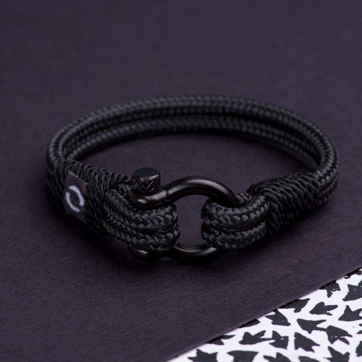 Pulsera Náutica de Cuerda Mover - Grillete Negro, Hecha a Mano