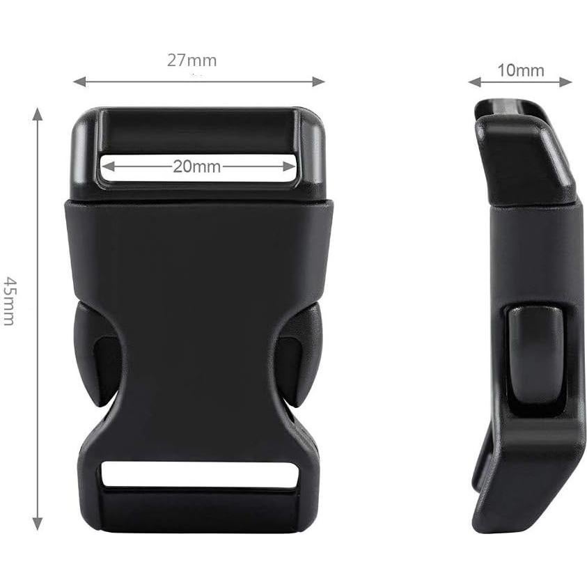 Hebillas de liberación lateral plásticas JMAF 3/4" 25 unidades