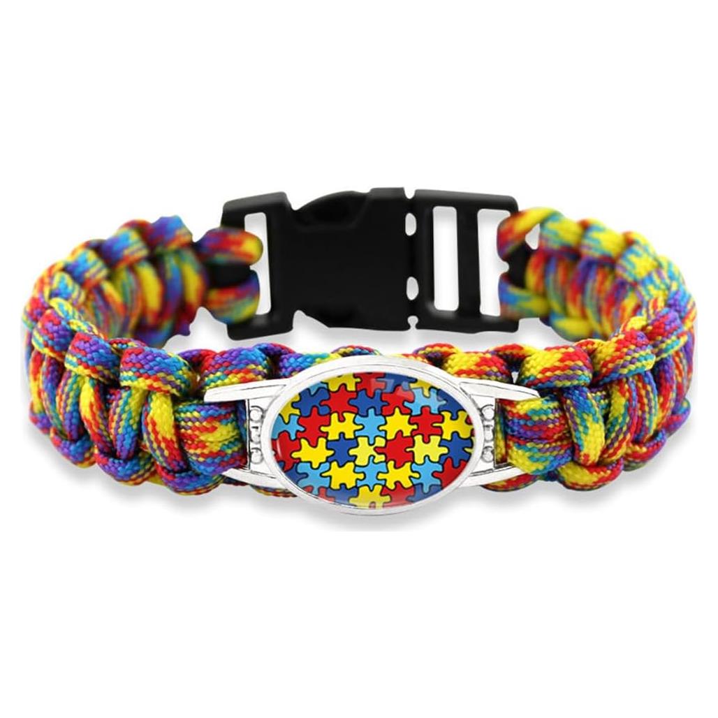 Pulsera de Rompecabezas de Autismo Zihanine - Cuerda Paracord