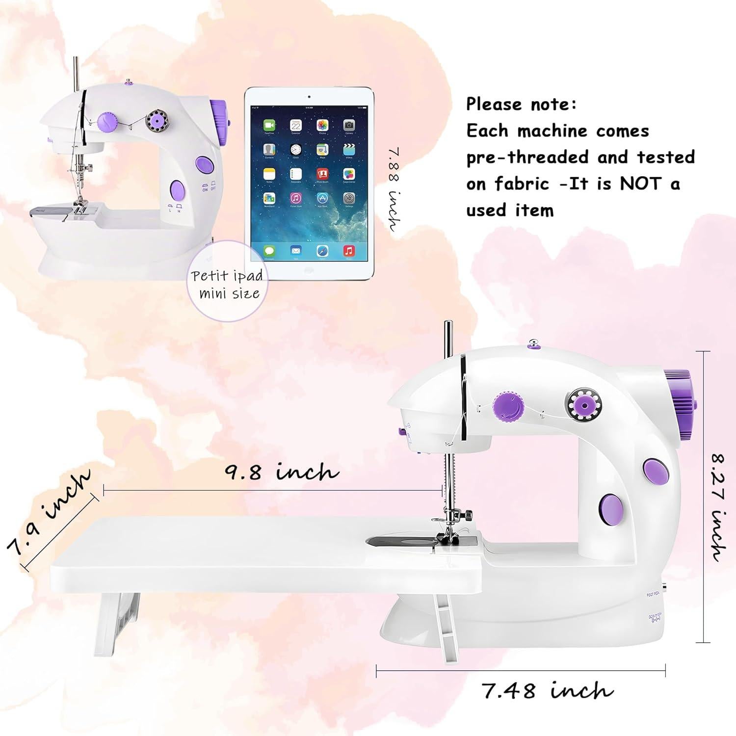 Mini Máquina de Coser Portátil Flying Banana 404 con Kit de Costura
