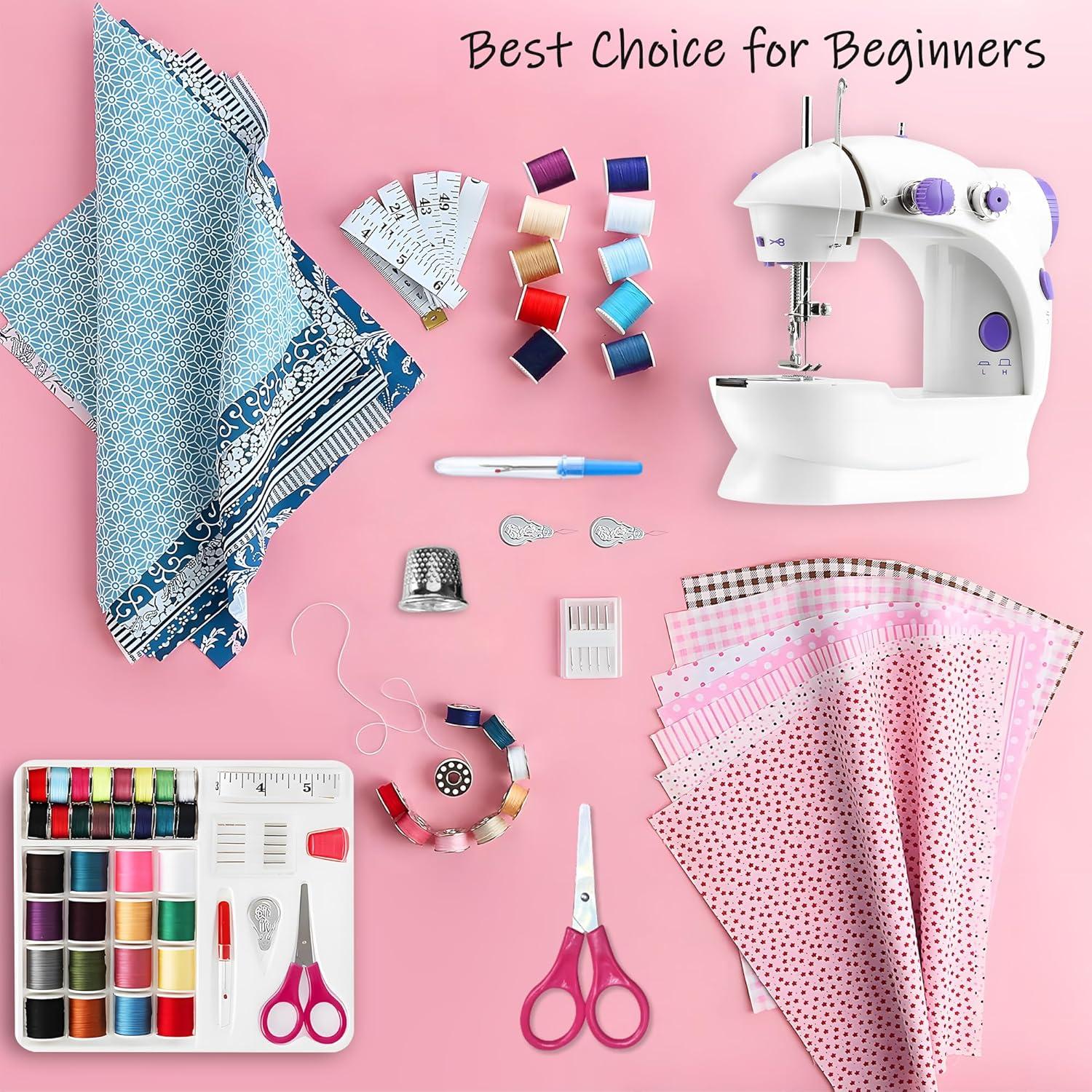 Mini Máquina de Coser Portátil Flying Banana 404 con Kit de Costura