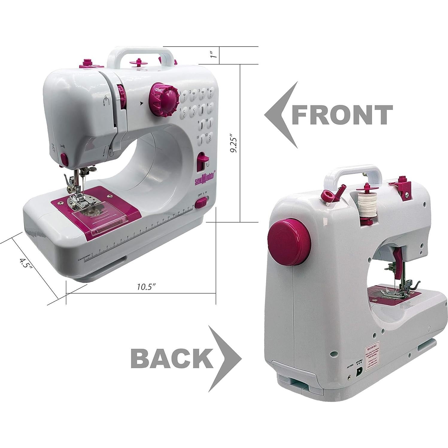 Máquina de Coser Portátil Sew Mighty Poderosa Multi - 12 Patrones