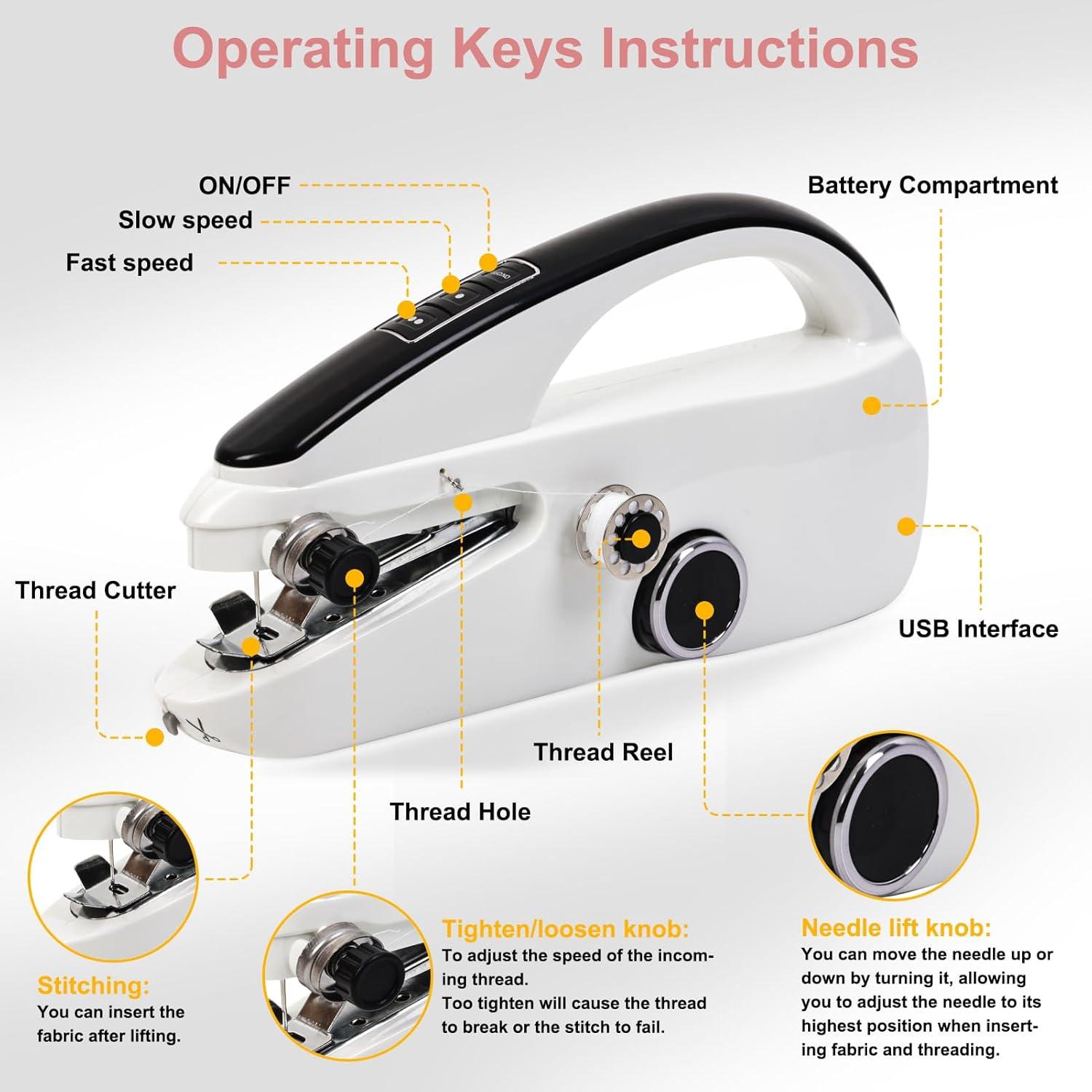 Máquina de Coser Portátil de Mano Mini Kit de Costura A