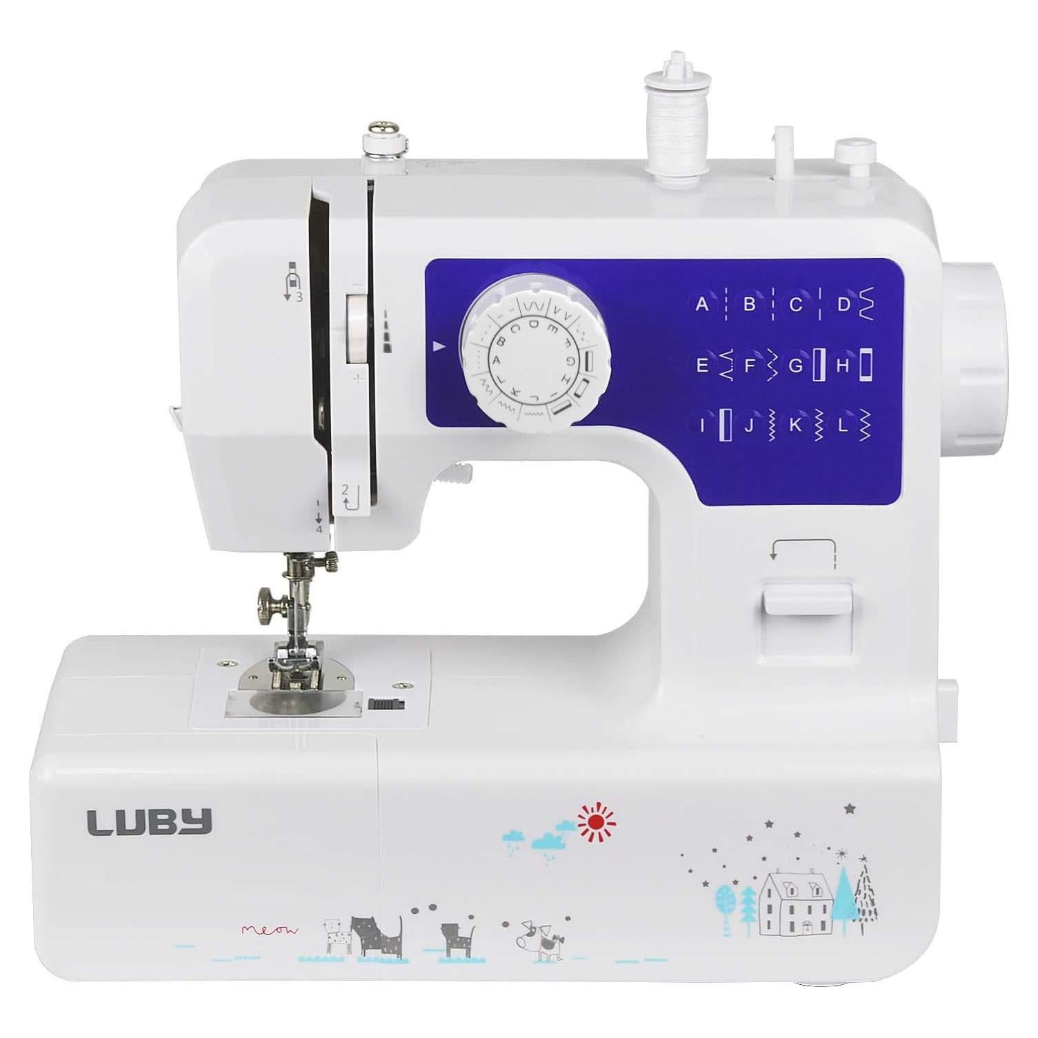 Máquina de Coser Luby Portátil 12 Puntadas 2.1 kg Azul