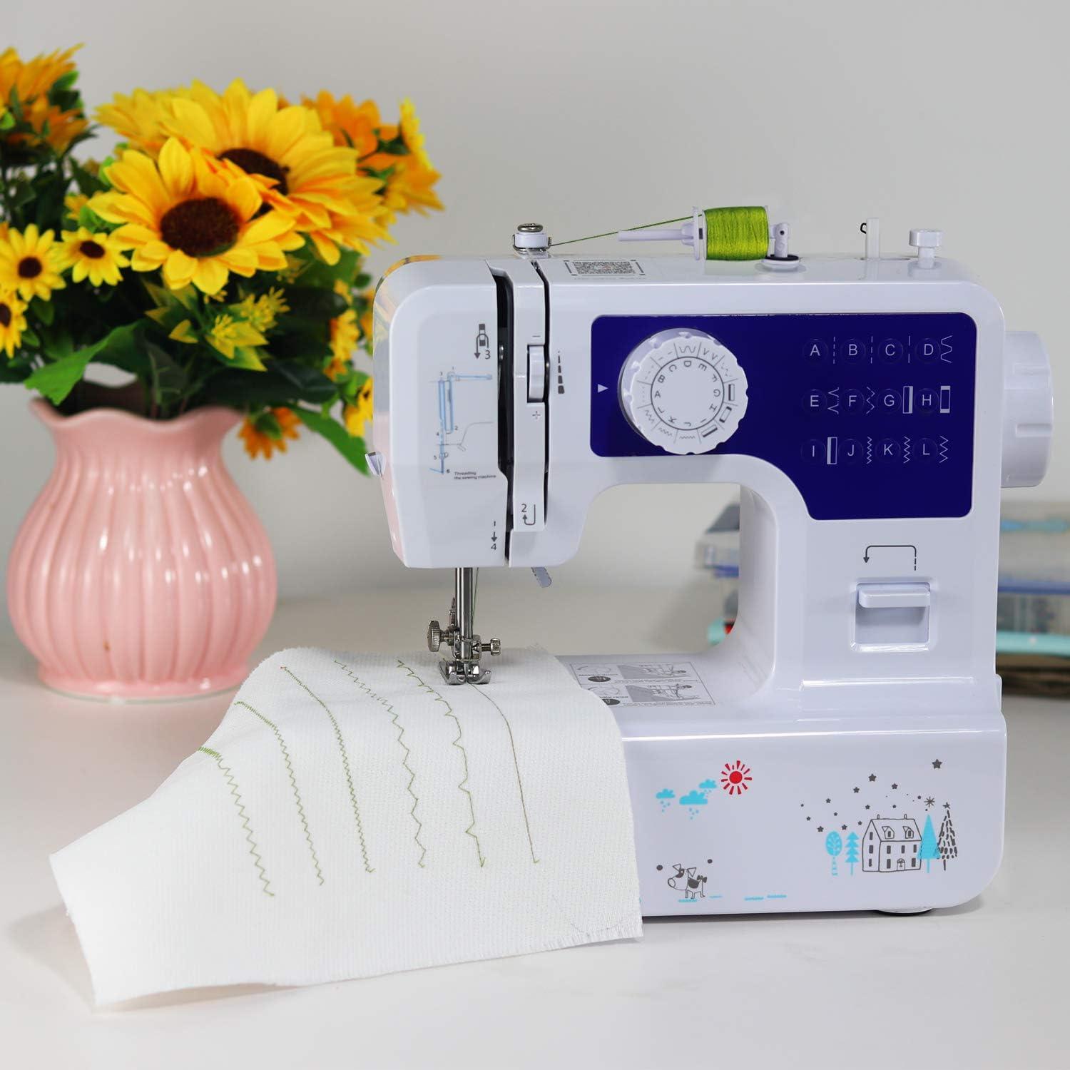 Máquina de Coser Luby Portátil 12 Puntadas 2.1 kg Azul