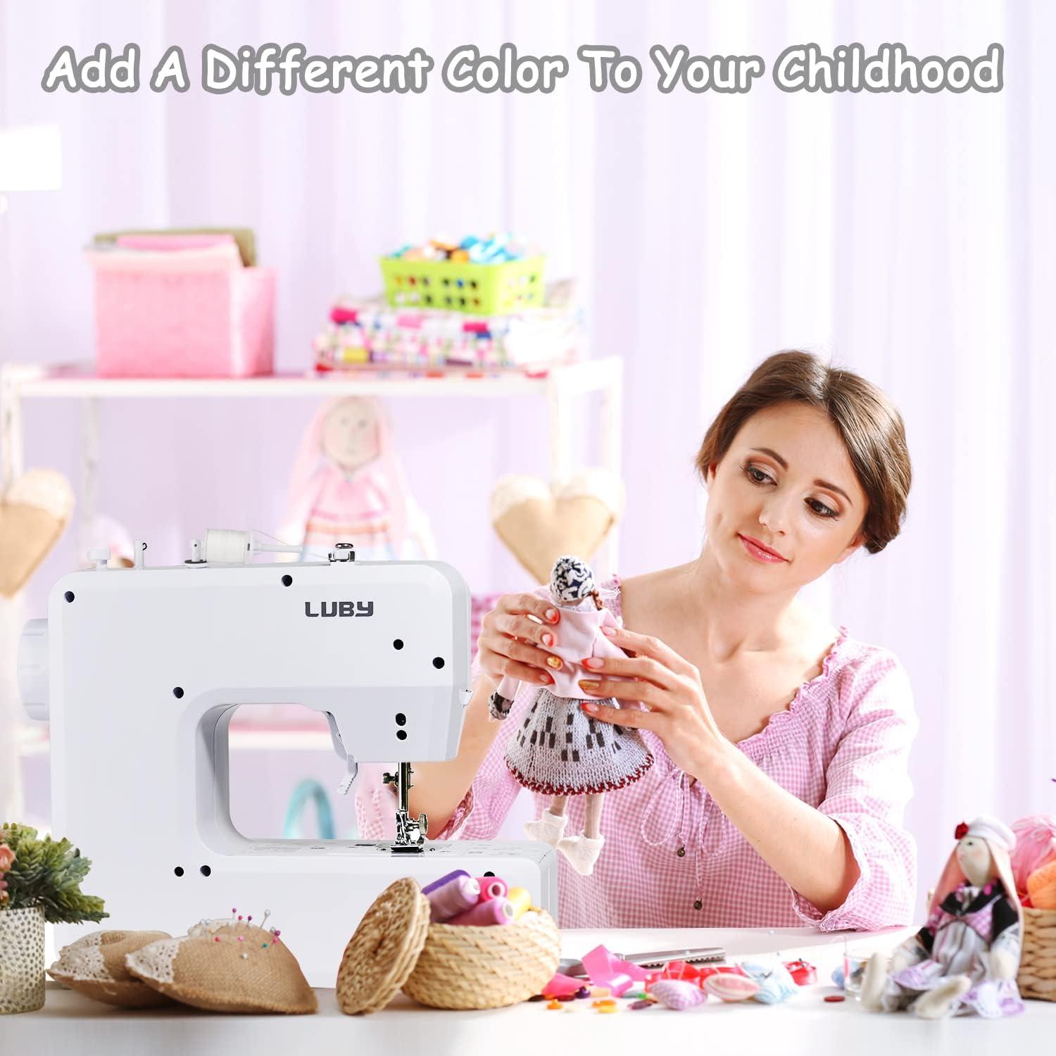 Máquina de Coser Luby Portátil 12 Puntadas 2.1 kg Azul