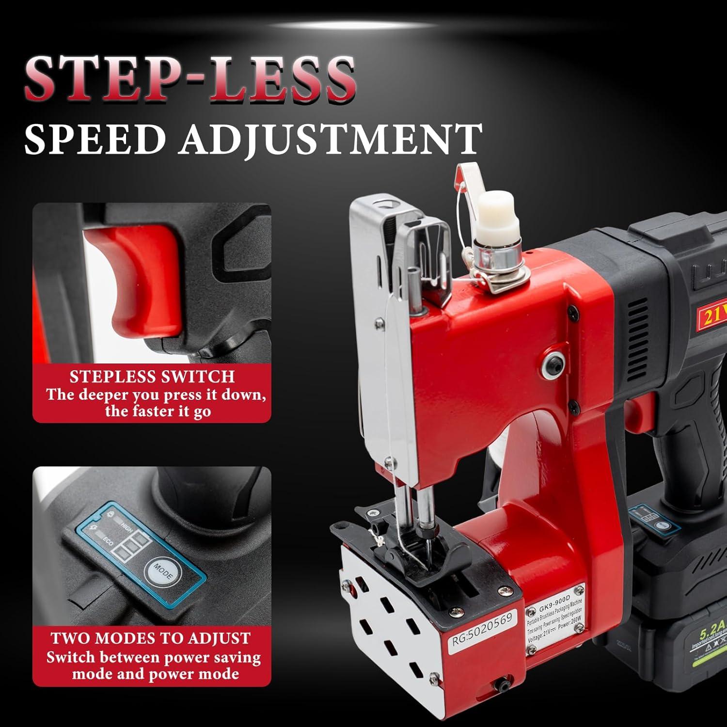 Máquina de Coser Portátil SDRTOP GK9-900DB 21V Sin Escobillas