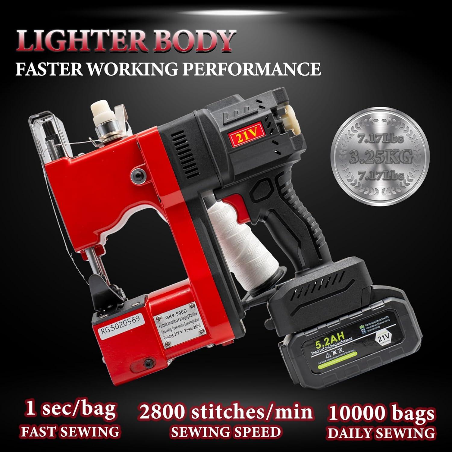 Máquina de Coser Portátil SDRTOP GK9-900DB 21V Sin Escobillas