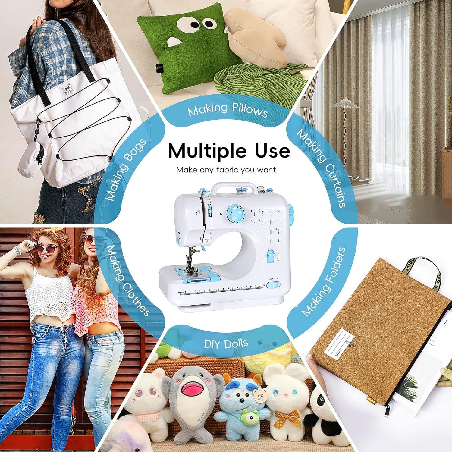 Máquina de Coser Mini Tidjani 505A con 12 Puntadas y Luz