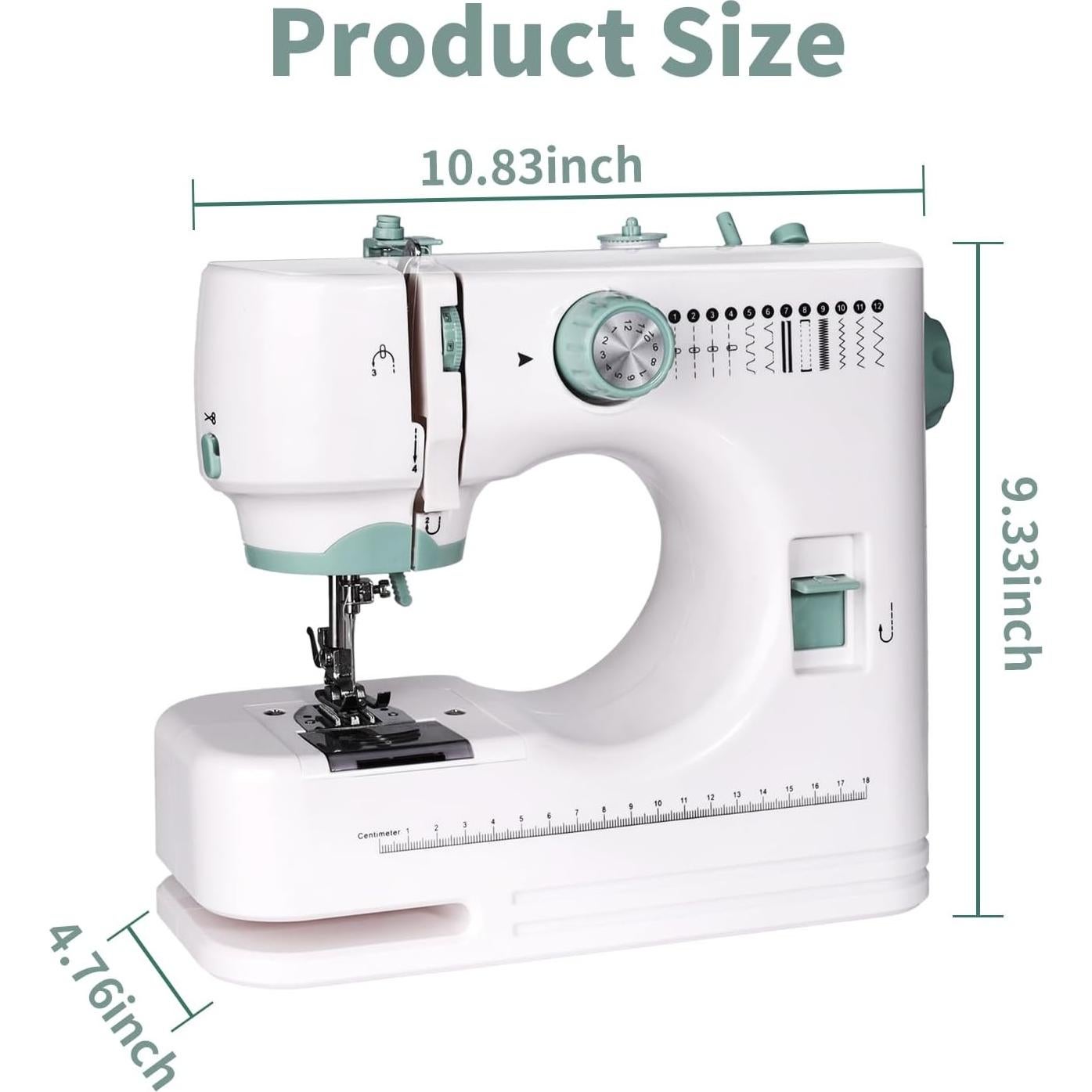 Máquina de Coser Doble Aguja 520 - 12 Puntadas, Portátil