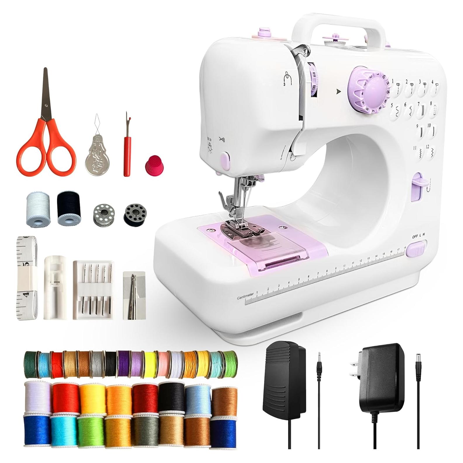 Mini Máquina de Coser Eléctrica DLUFYEI 12 Puntadas Portátil