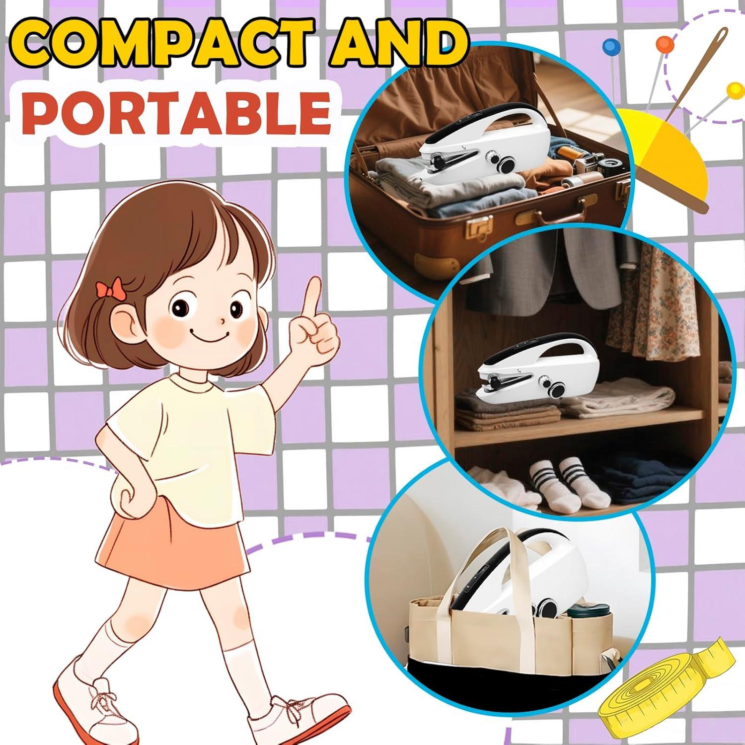 Máquina de Coser Portátil de Mano 002 - Doble Velocidad y Batería