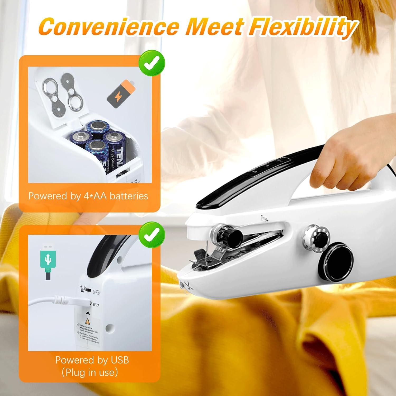 Máquina de Coser Portátil de Mano Mini con Kit de Accesorios