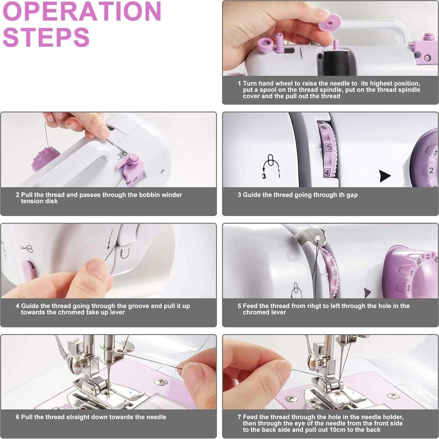 Máquina de Coser Mini Portátil MARIG 12 Patrones 2 Velocidades