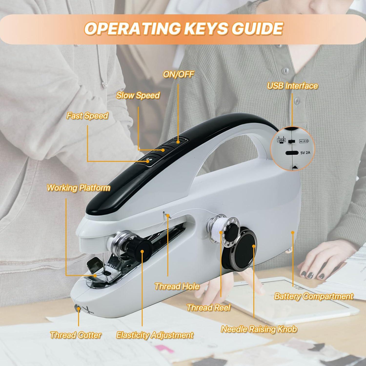 Máquina de Coser Portátil MJYP WY609 para Principiantes