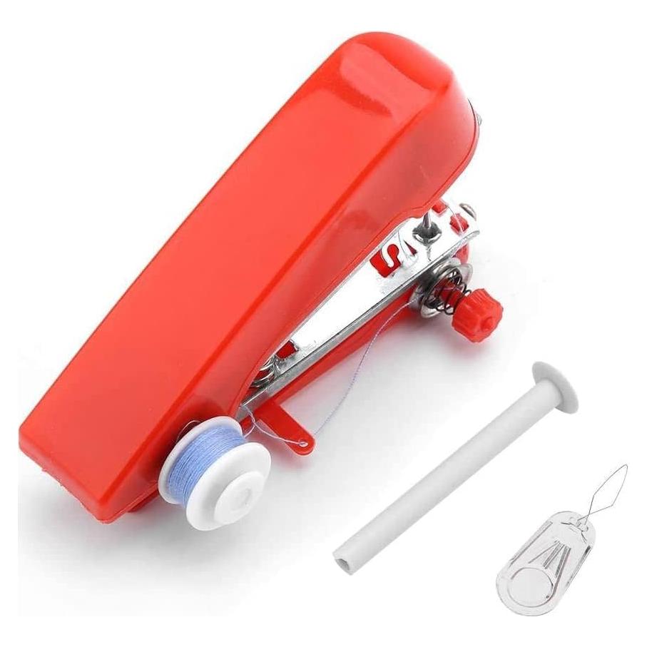 Máquina de Coser de Mano Mini Portátil Roja - Ideal para Viajes