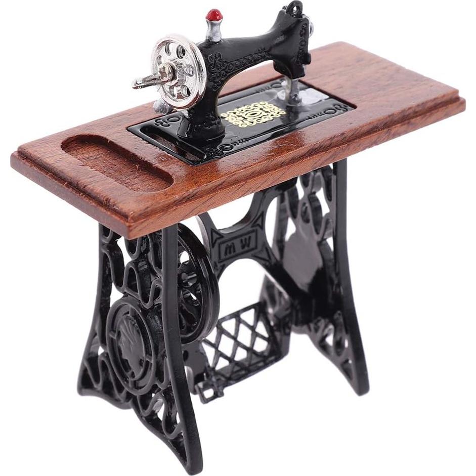 Mini Mueble Casa de Muñecas 1:12 Máquina de Coser Vintage