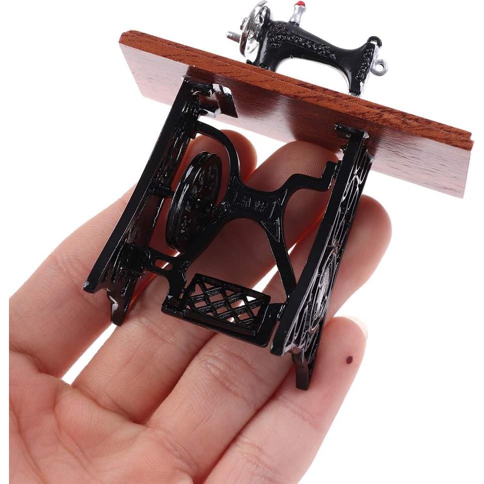 Mini Mueble Casa de Muñecas 1:12 Máquina de Coser Vintage