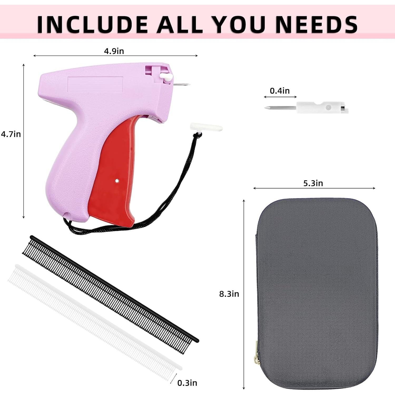 Kit Mini Pistola de Puntadas Finas SGMM5 Rosa - 6 Agujas y 1000 Sujetadores