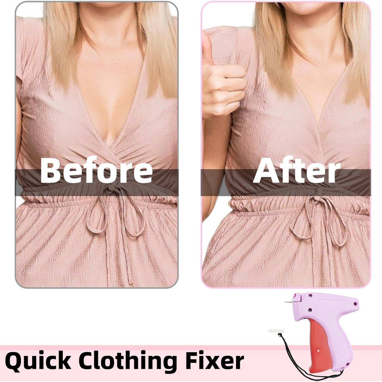 Kit Mini Pistola de Puntadas Finas SGMM5 Rosa - 6 Agujas y 1000 Sujetadores