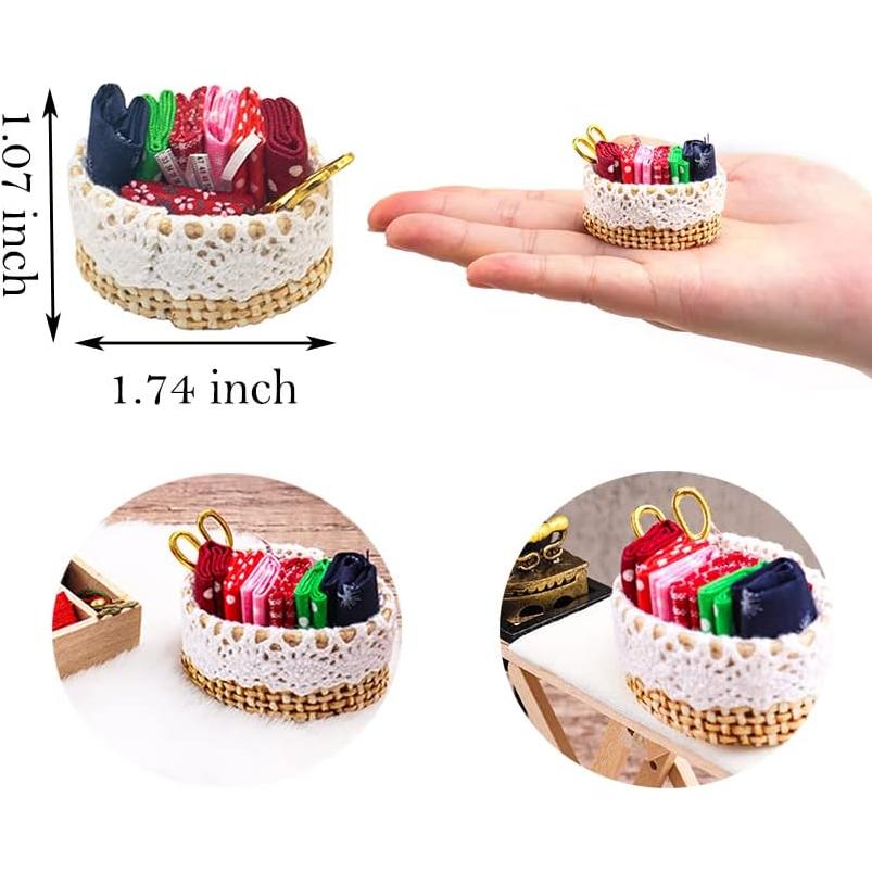 Conjunto Miniatura de Costura Hiawbon - Máquina Vintage y Accesorios