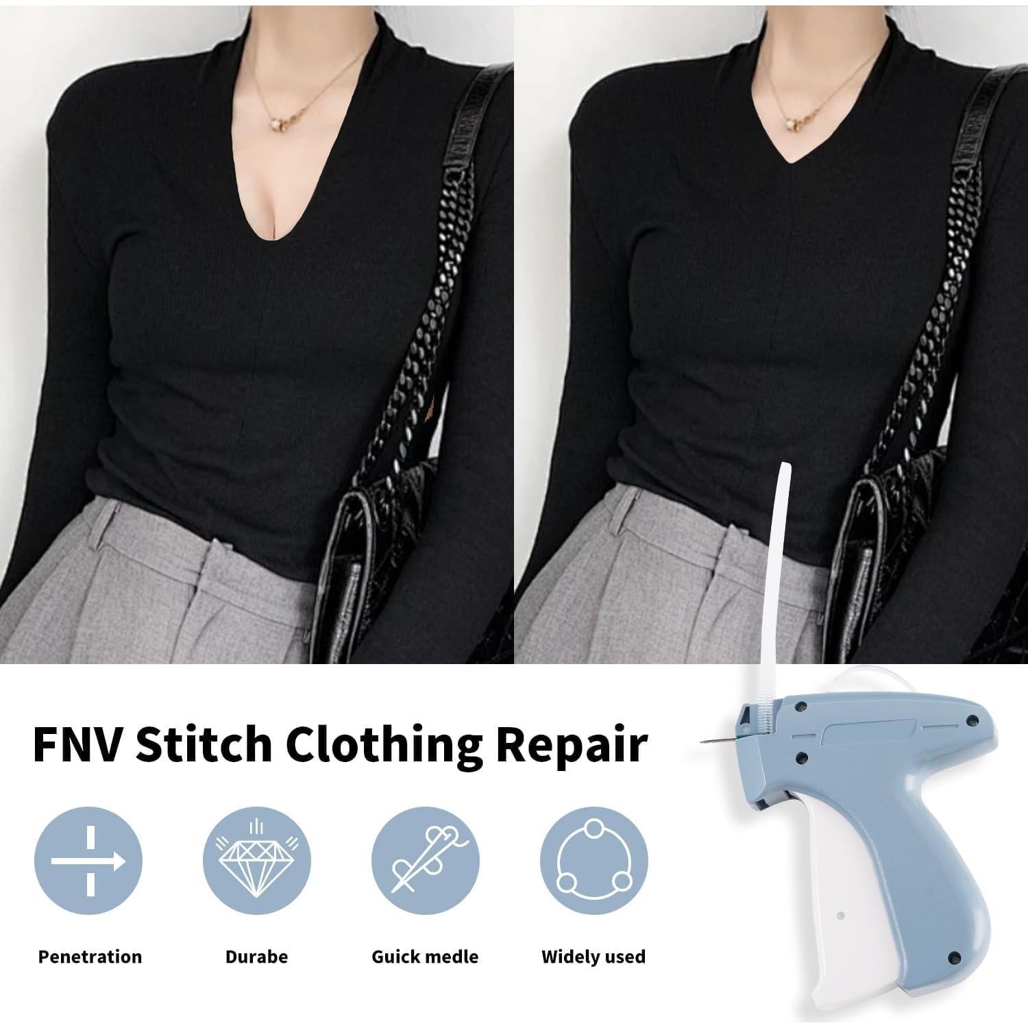 Pistola de Costura Rápida FNV Mini Máquina 6 Agujas 1000 Sujetadores