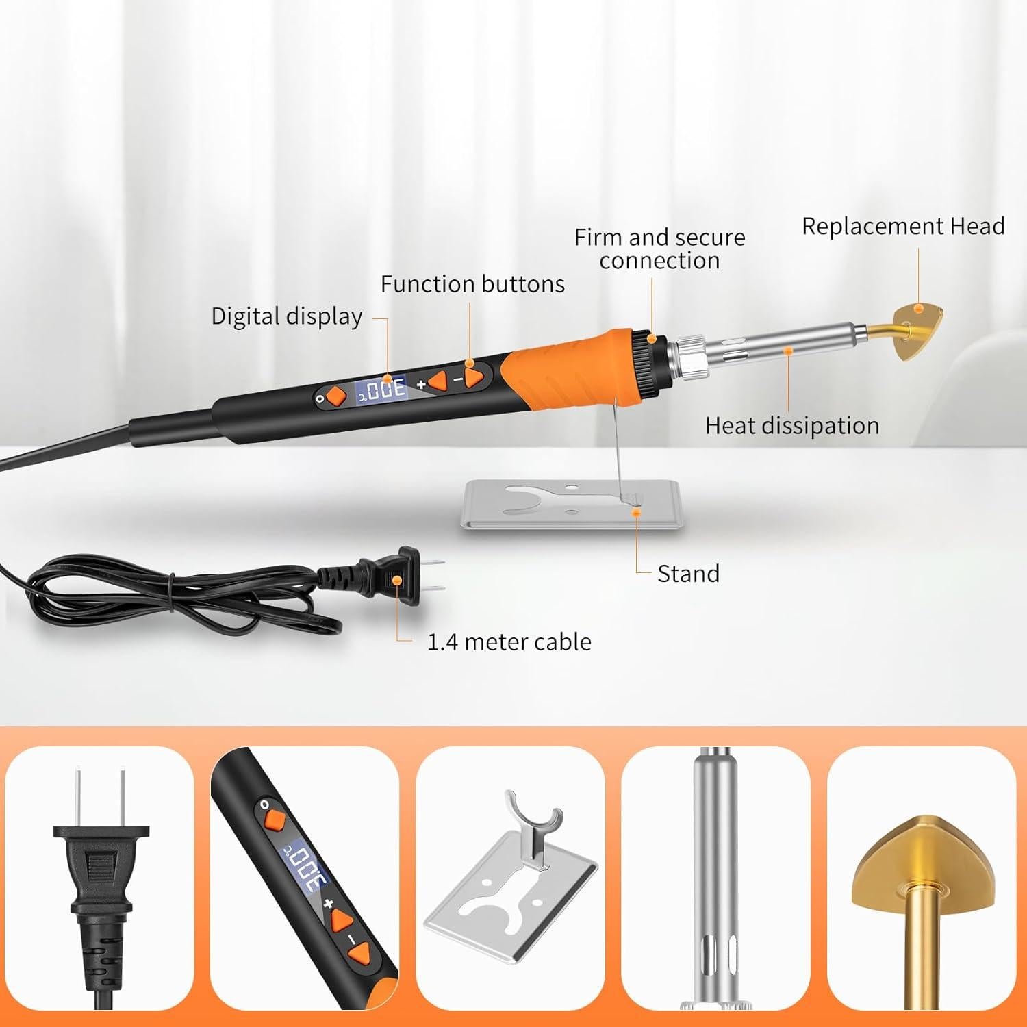 Mini Plancha para Manualidades K KERNOWO 180W Naranja