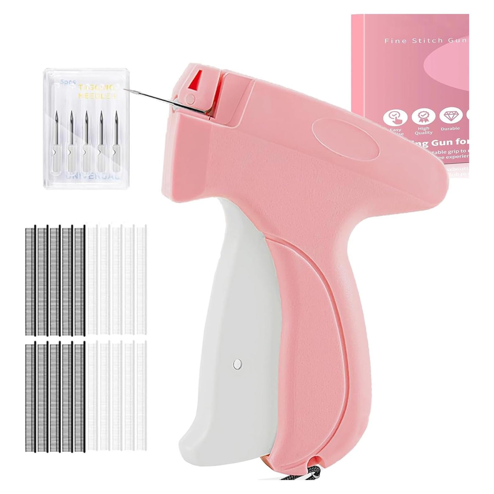 Pistola de Costura YSAIHGYT Rosa con 2000 Sujetadores 5mm