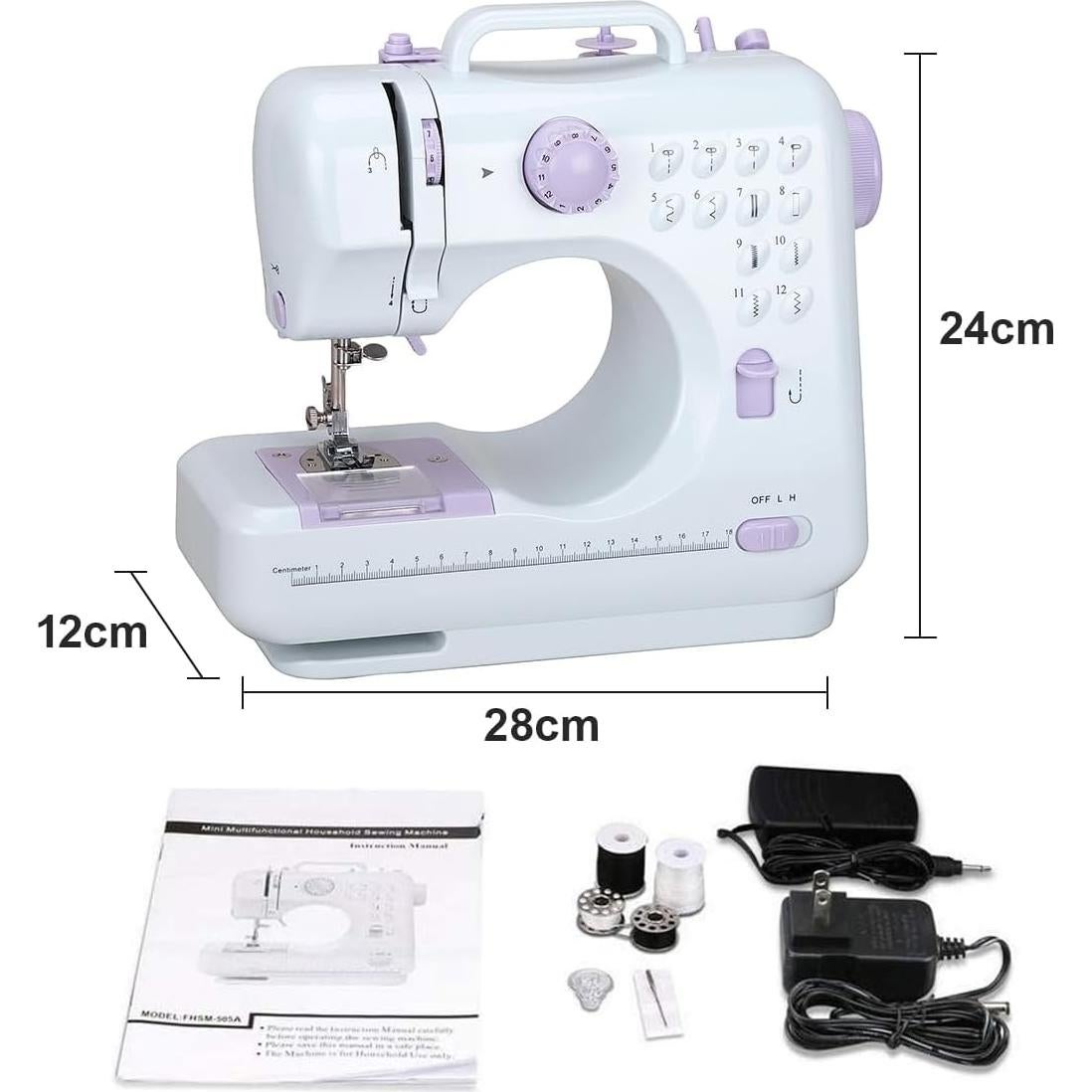 Máquina de Coser Eléctrica Portátil WENMILY12 12 Patrones