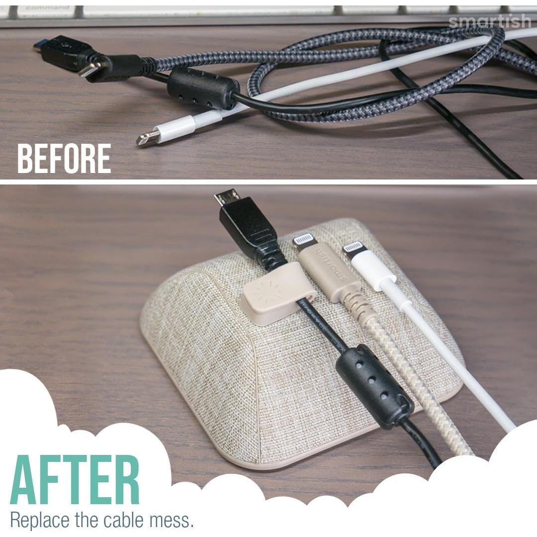 Organizador Magnético de Cables Smartish Cable Wrangler Beige